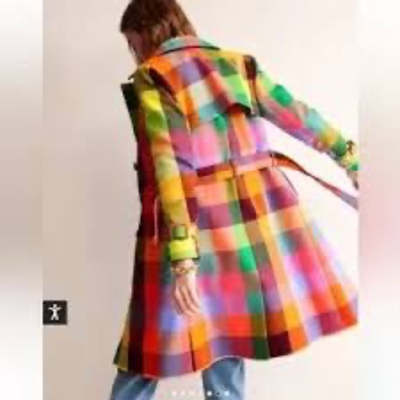NWT Boden Neon Trench in Size 16/18 US (UK 20); Fits 14 US - Picture 3 of 8
